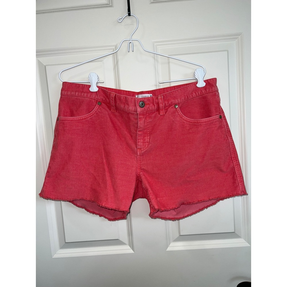 Carve Designs Dogtown 4" Fine Wale Corduroy Cut Off Shorts Coral Size 10